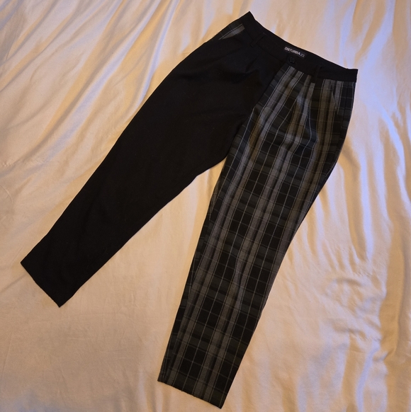 Disturbia Plaid Two Tone Trousers - Picture 2 of 4